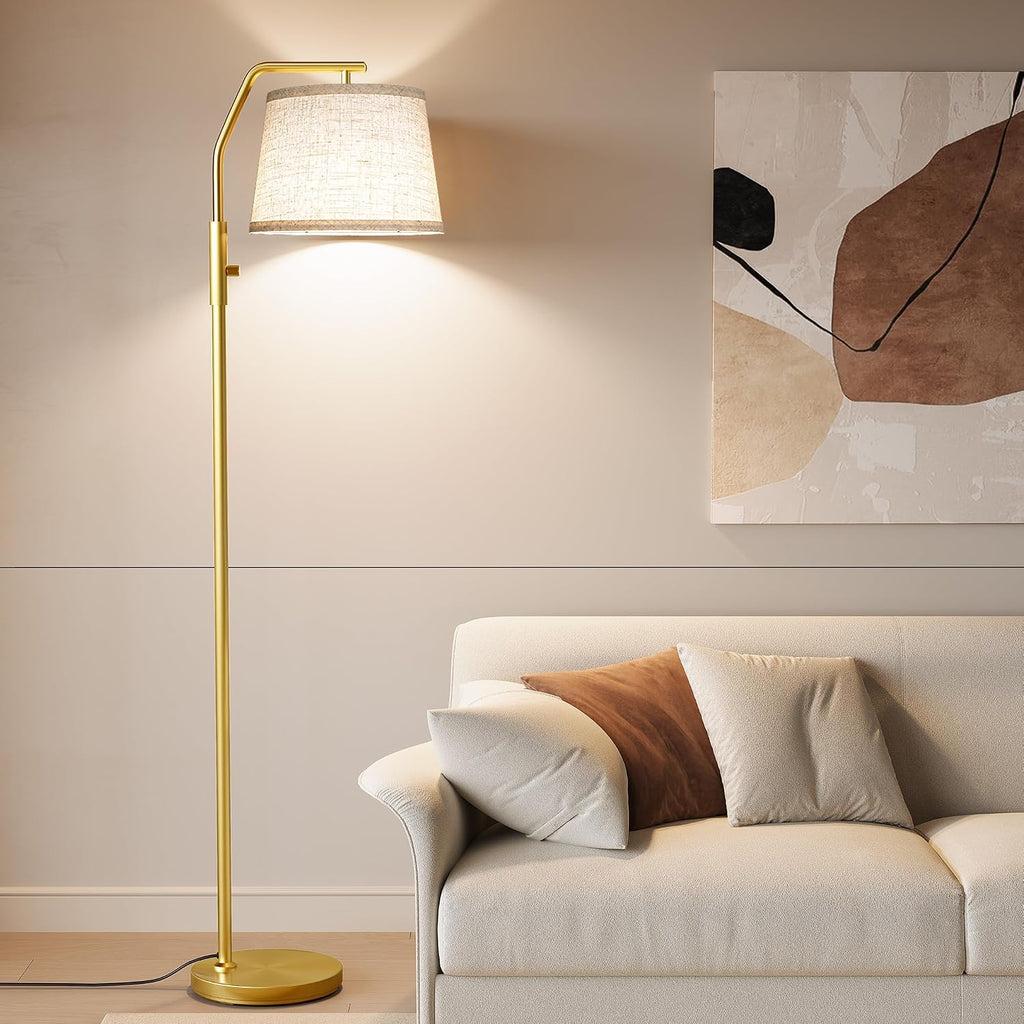 SUNMORY Floor Lamps for Living Room, 9W Bulb Included, Lamp for Bedroom with Adjust Head, Standing Lamp with Rotary Switch, 0-100%…