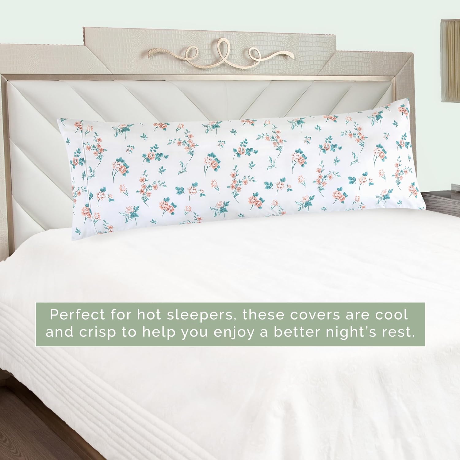 Elegantcomfort Elegant Comfort Ultra Soft 1-Piece Set Floral Print Pillowcases - 1500 Hotel Quality Microfiber, Soft and Smooth Hidden Zipp…