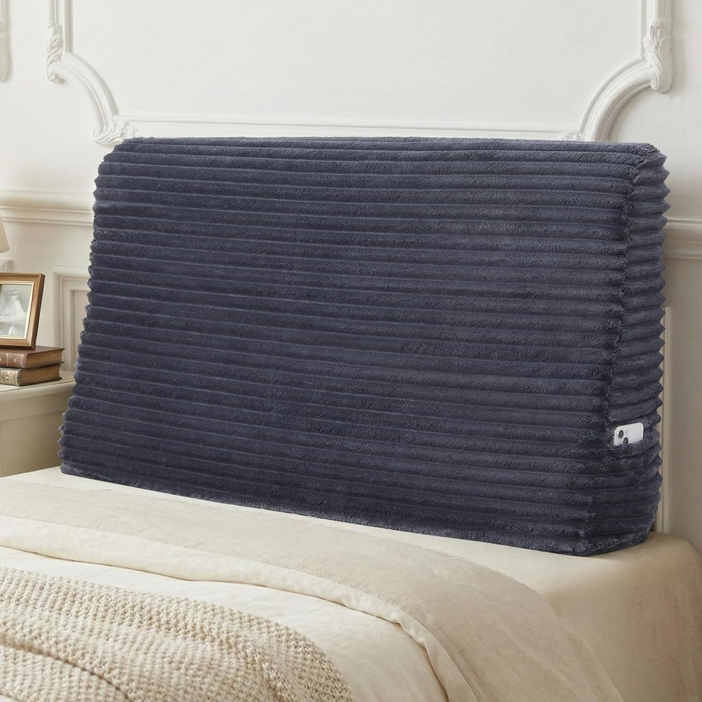 ENITYA Headboard Pillow Twin, 39"x24"x8" Dorm Headboard for Sitting up, Reading & Studying, Ergonomic Triangle Backrest with Removable…
