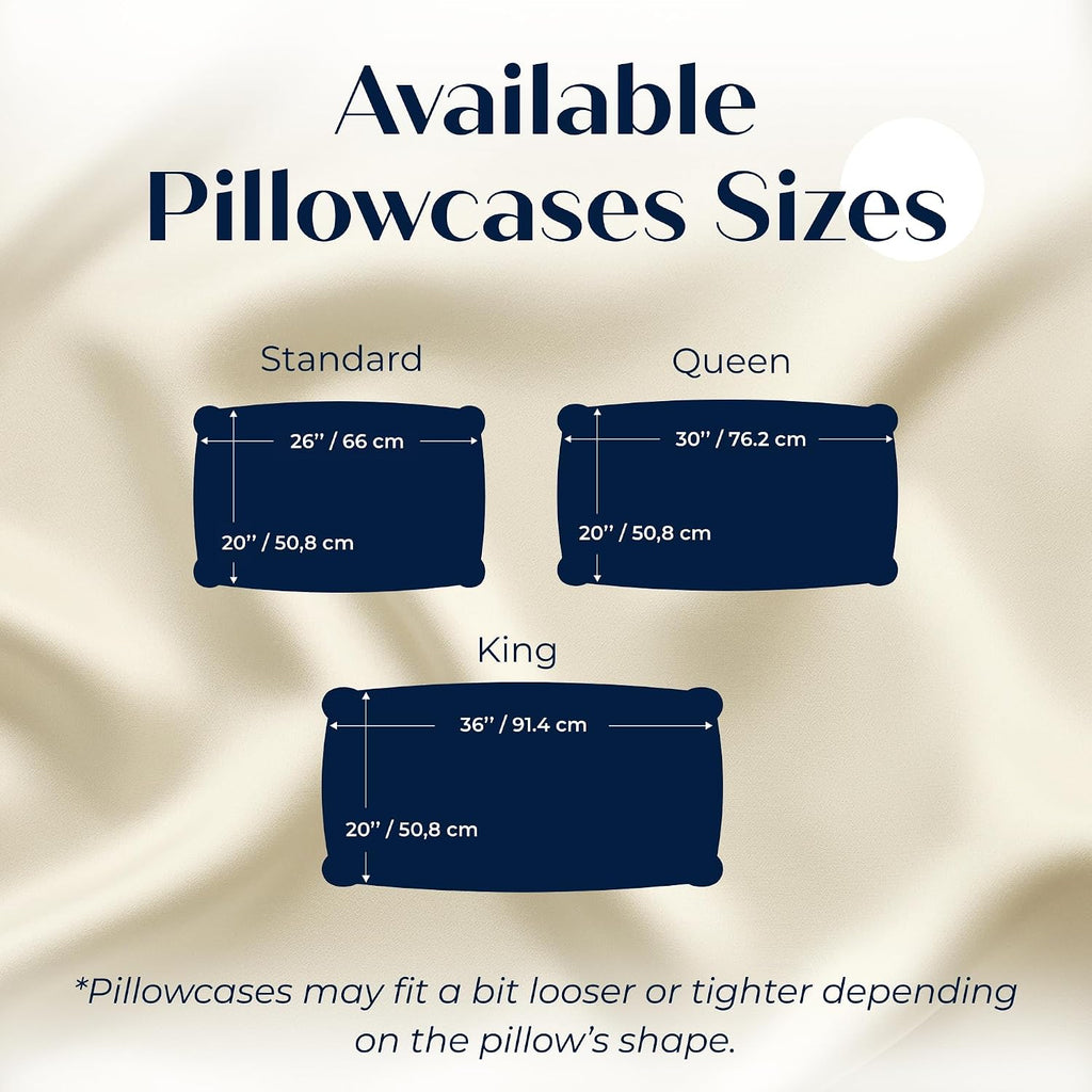 Mulberry Silk Pillowcase – Pure Silk Pillow Cover for Healthier Hair & Smoother Skin – Soft, Breathable and Temperature-Regulating…