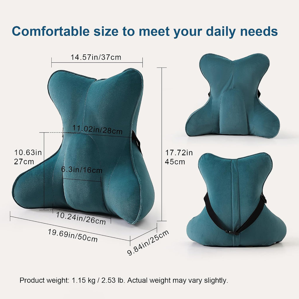 Ailuteie Lumbar Support Pillow (Pat. Pend) for Car Seat, Office Chair, Couch & Recliner, Ergonomic Back Support for Chair, Lower Back, wit…