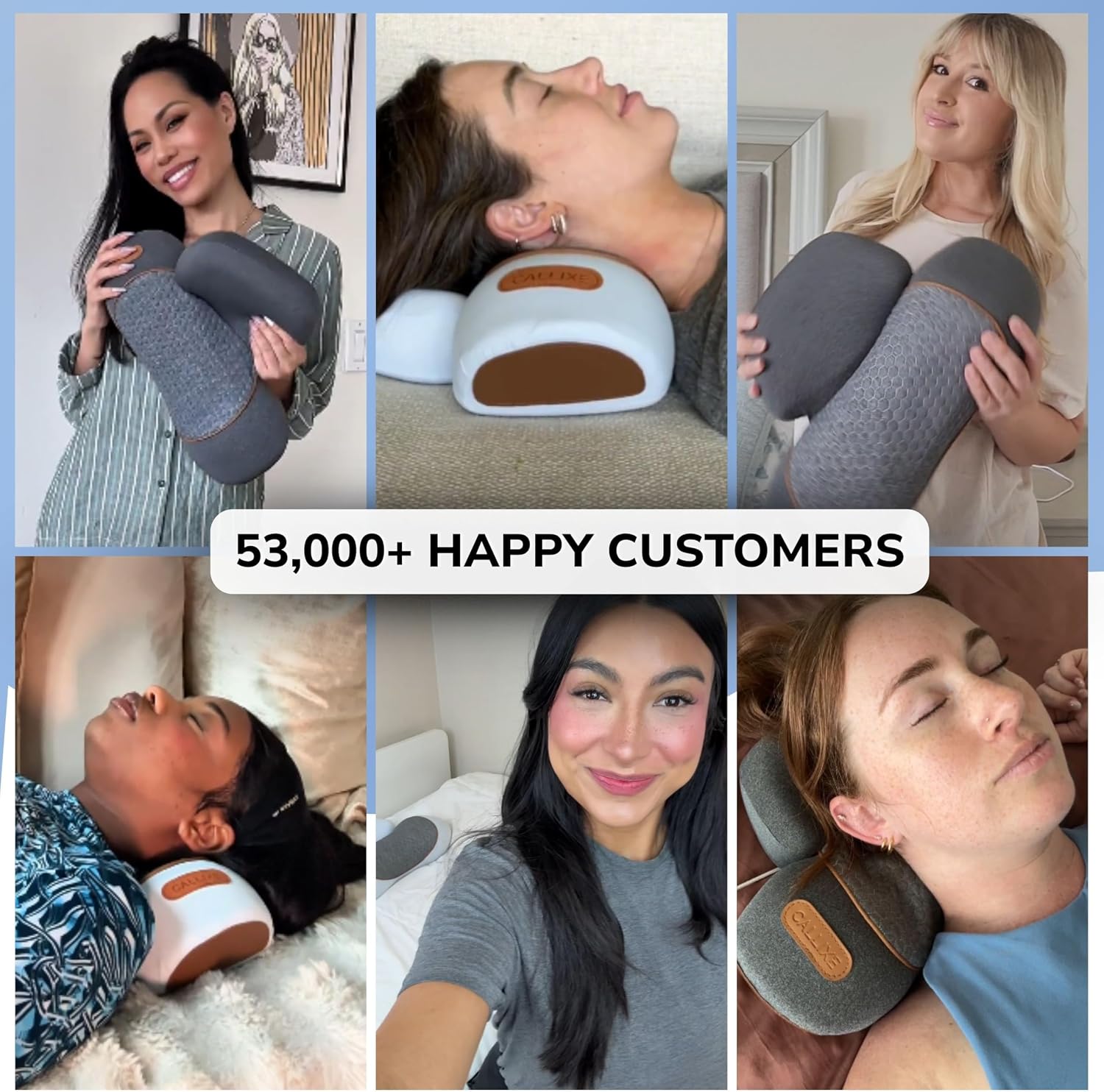 Callixe Original TheraPillow – 3-in-1 Neck Massager Pillow with Heat & Gentle Traction | Relaxing Neck & Shoulder Support with Vibration Ma…