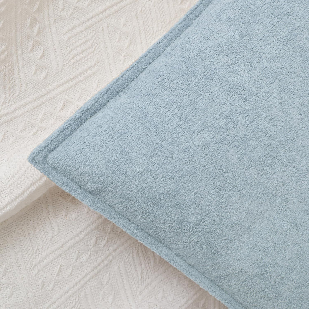 KevinTextile Kevin Textile Waterproof Decorative Pillow Covers Light Blue 20x20 Inch Pack of 2 Soft Boucle Textured Throw Pillowcases Elega…