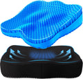 Tsmertor Gel Seat Cushion, Thicken Big Office Chair Cushion Chair Seat Pads for Long Sitting, Sciatica & Hip, Egg Seat Cushion for Wheelch…
