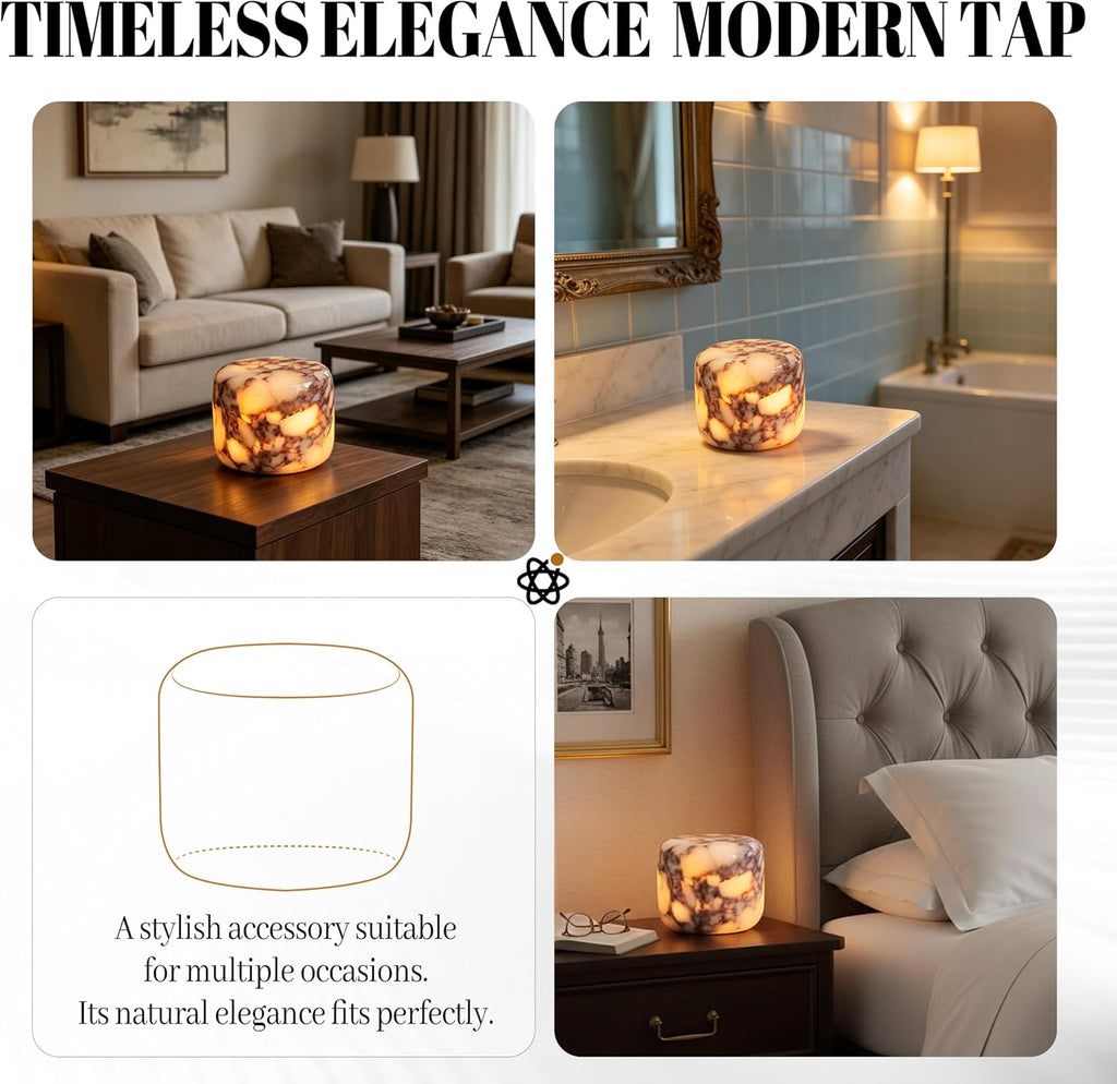 Marmor Marble Lamp Table Lamp Unique Stone lamp Type-C 3 Way Bedside Lamps Ambient Lighting for Bedroom Night Stands Small Night Light Deco…