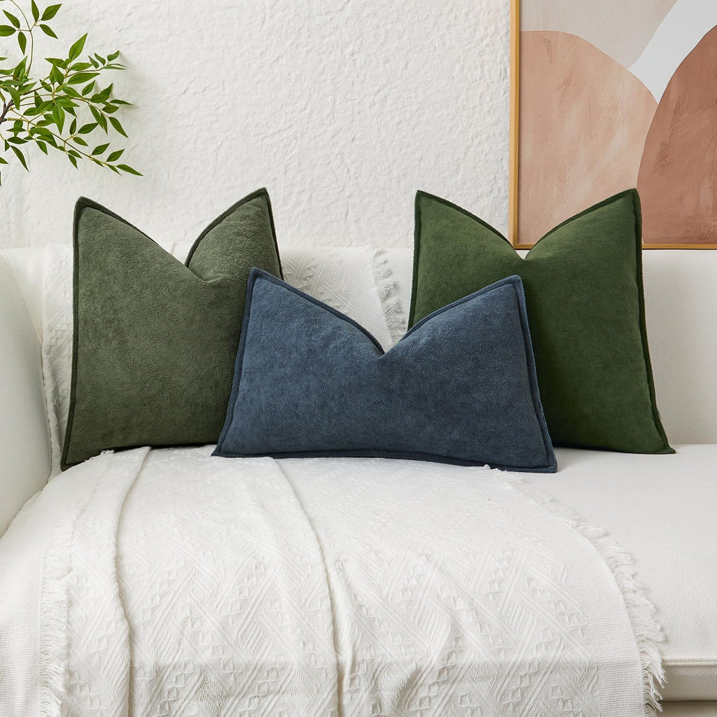 KevinTextile Kevin Textile 12x24 Inch Lumbar Pillow Cover 1 Pack Soft Boucle Textured Decorative Waterproof Rectangle Cushion Elegant Accen…