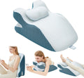Ergonomic Wedge Pillow, Prone Pillow for Reading in Bed, Reading Pillow Wedge Memory Foam Back Support for Women Under 165 lbs