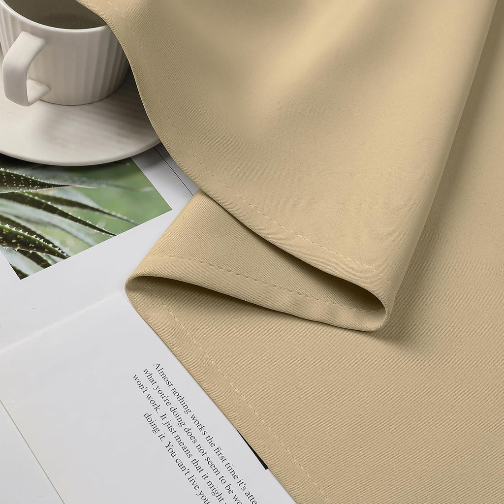 Cucraf Beige Blackout Curtains 54 inch Length 2 Panels Set, Room Darkening Drapes for Living Room Bedroom, Thermal Insulated Light Blocking…