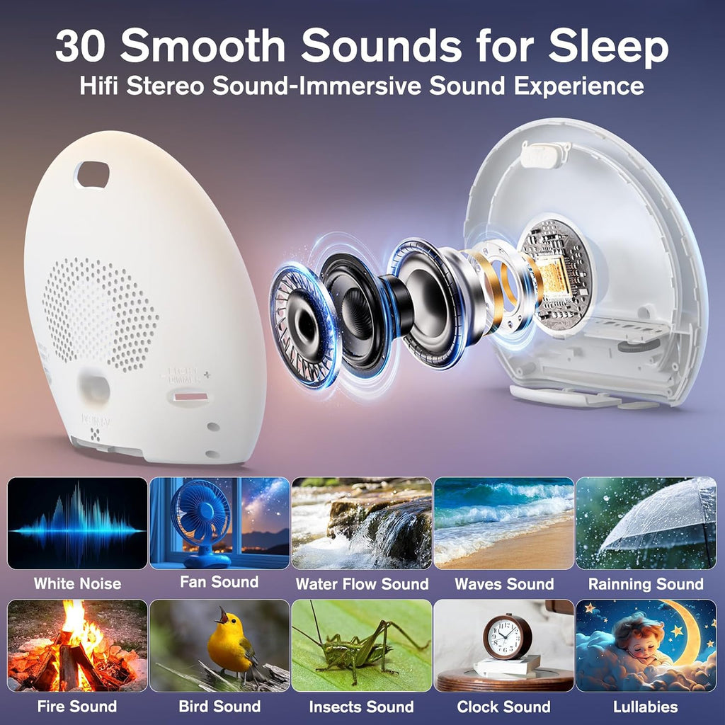 Wake up Light Sunrise Alarm Clock, Digital Alarm Clock Bedside Dimmable Night Light, White Noise Sound Machine 30 Soothing Sounds, Loud…