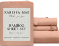 KARISSA MAE Pure Viscose from Bamboo Twin Size Sheet Set | 100% FSC Certified | Luxuriously Soft | Cooling | 18" Deep Pocket w/Corner…
