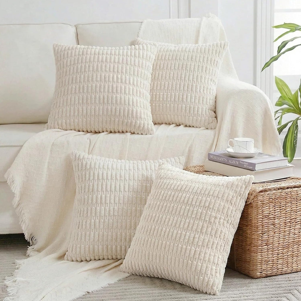 Fancy Homi 4 Packs Decorative Throw Pillow Covers for Living Room Couch Bed, Modern Farmhouse Boho Home Décor Accent Cushion Case, 26" x…