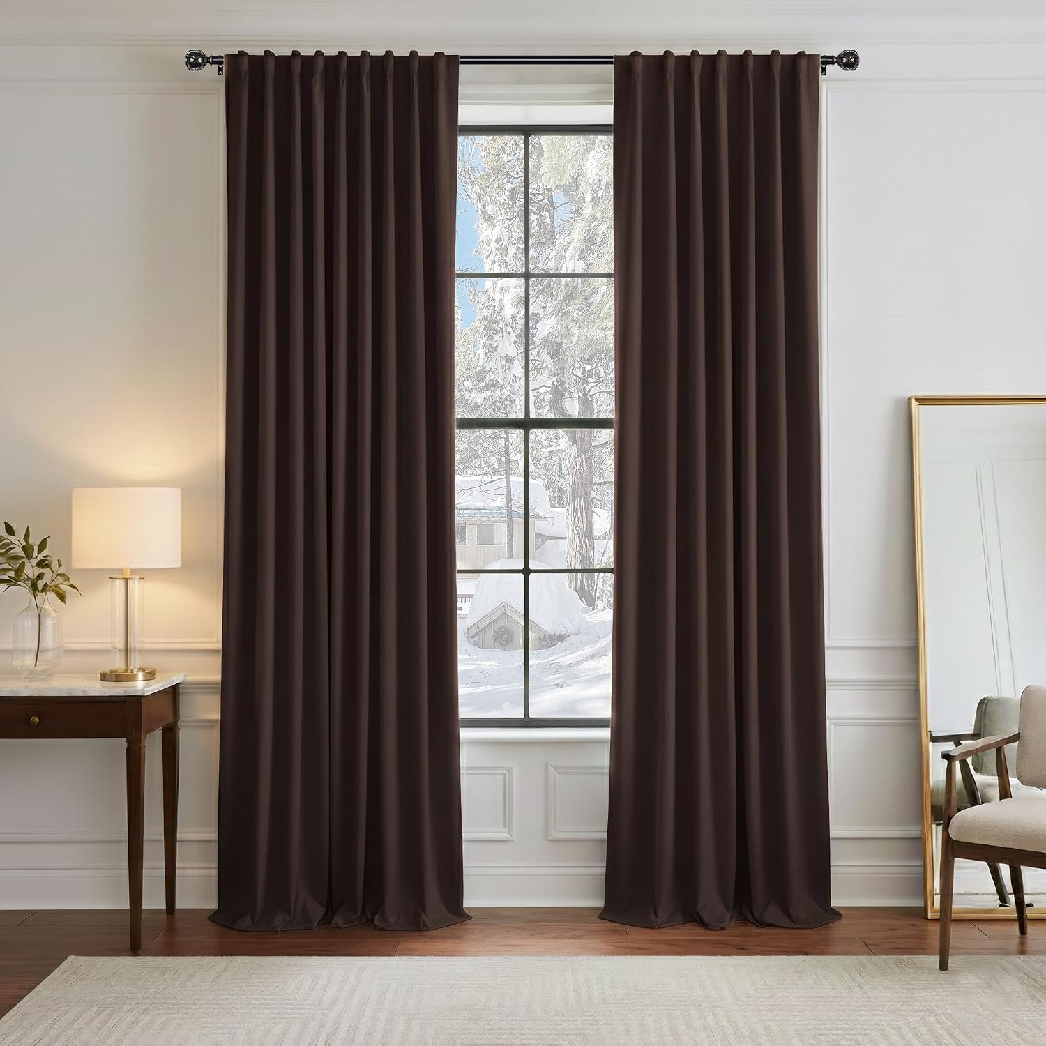 Ponydance PONY DANCE Black Out Curtains for Bedroom Window, Room Darkening 96 inch Curtains 2 Panel Set, Thermal Insulated Drapes for Livin…