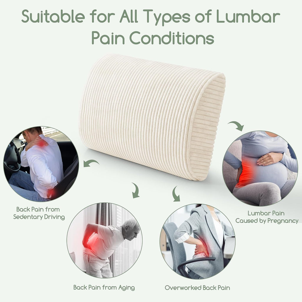 Higogogo Lumbar Support Pillow for Recliner Chair/Accent Chair/Couch, Large Memory Foam Back Support Cushion for Elderly, Recliner Cushions…