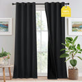 Nicetown Full Blackout Curtains 96 inch Long for Home Theater, Grommet Energy Saving Room Darkening Window Treatment Thermal Curtains Porta…