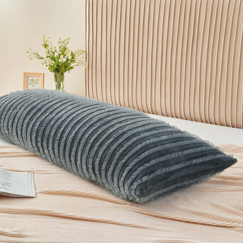 Bedelite Body Pillow Cover with Zipper Closure, Decorative Boho Fleece Pillowcase 20 x 54 Inches, Luxury Fluffy Plush Long Body Pillow Pill…