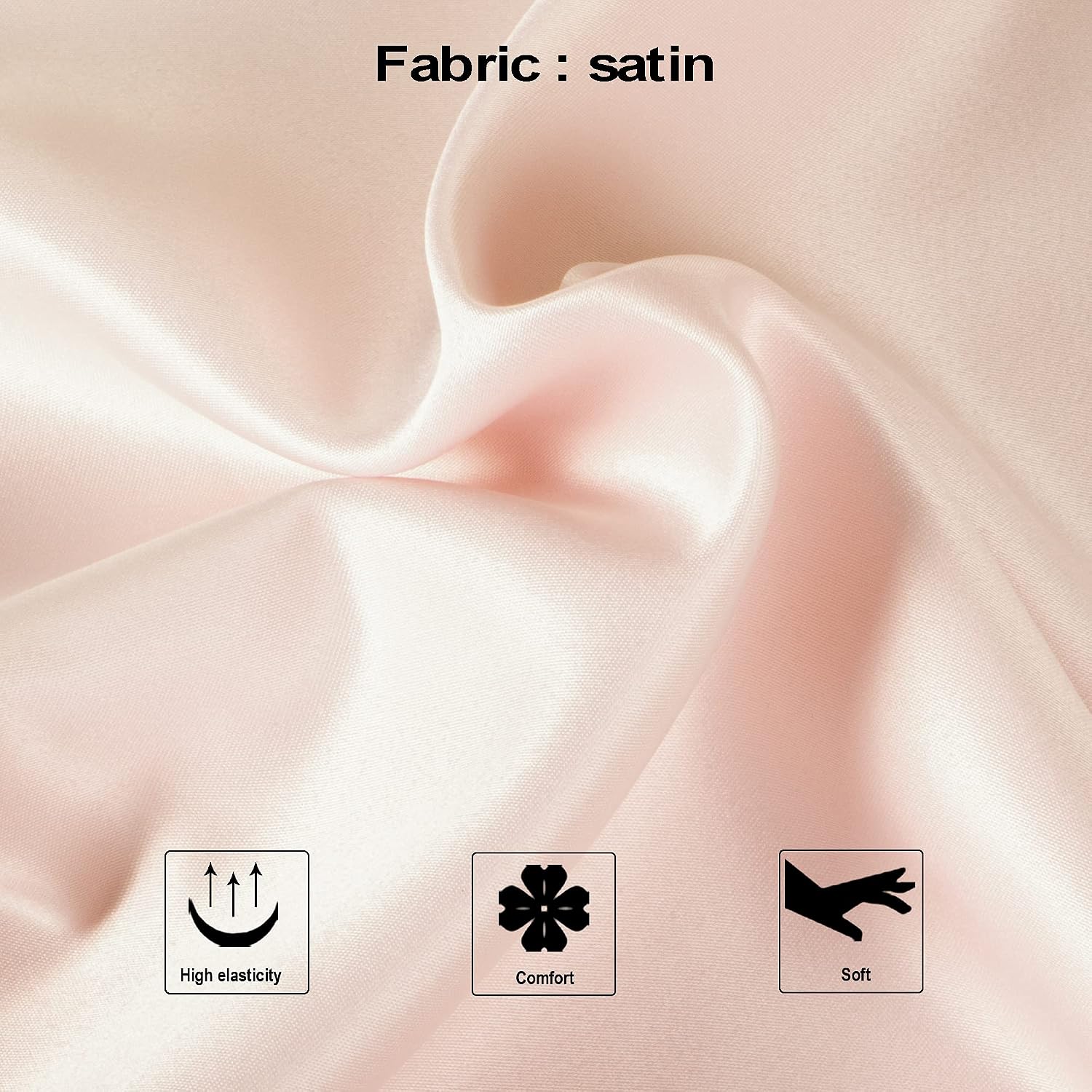 Ntbay Zippered Satin Pillow Cases for Hair and Skin, Luxury Standard Hidden Zipper Pillowcases Set of 2, 20x26 Inches, Pink 26 Inches Pink