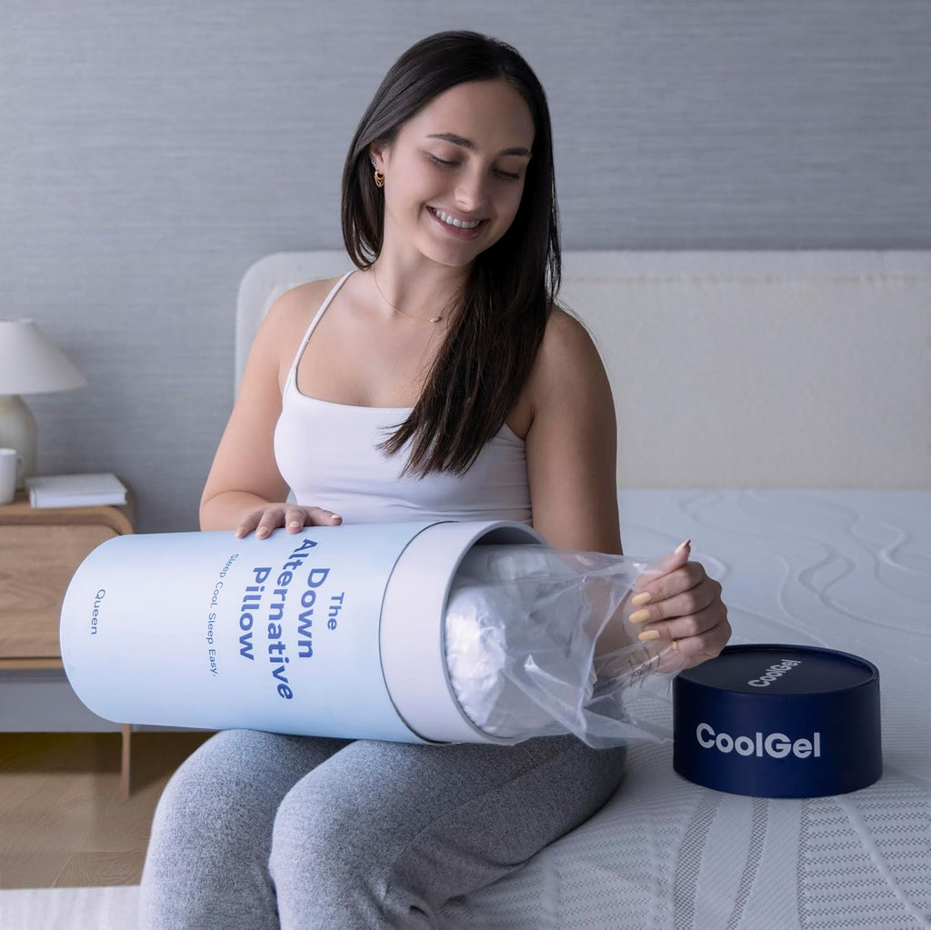 Coolgel COOL GEL Down Alternative Pillow, Soft and Comfortable (1, Standard) White