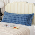 Uhamho Fluffy Faux Fur Body Pillowcase, Luxury Bubble Waffle Carved Plush Long Size 21"x54" Body Pillow Cover for Adults and Children Soft…