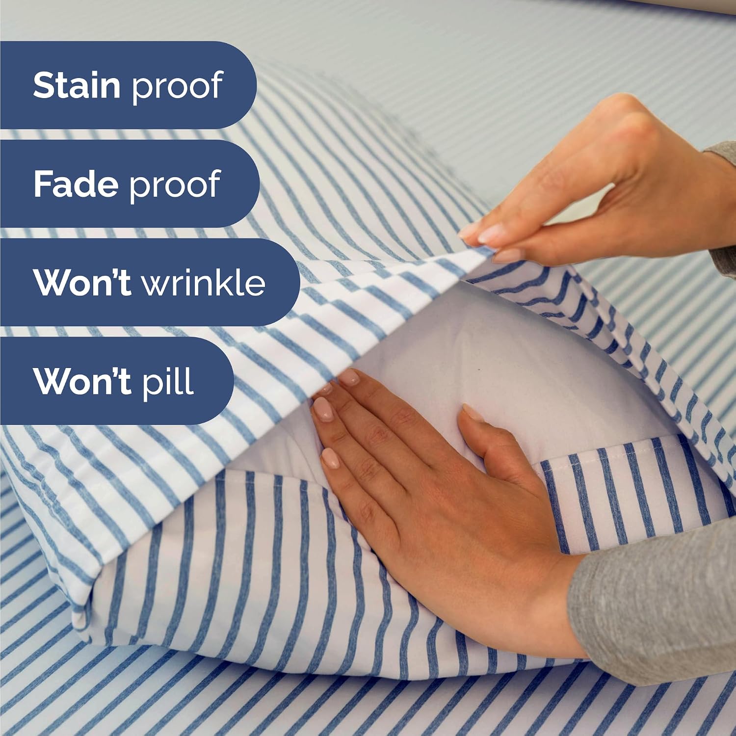 Cal King Size 4 Piece Sheet Set - Comfy Breathable & Cooling Sheets - Hotel Luxury Bed Sheets for Women & Men - Deep Pockets, Easy-Fit…