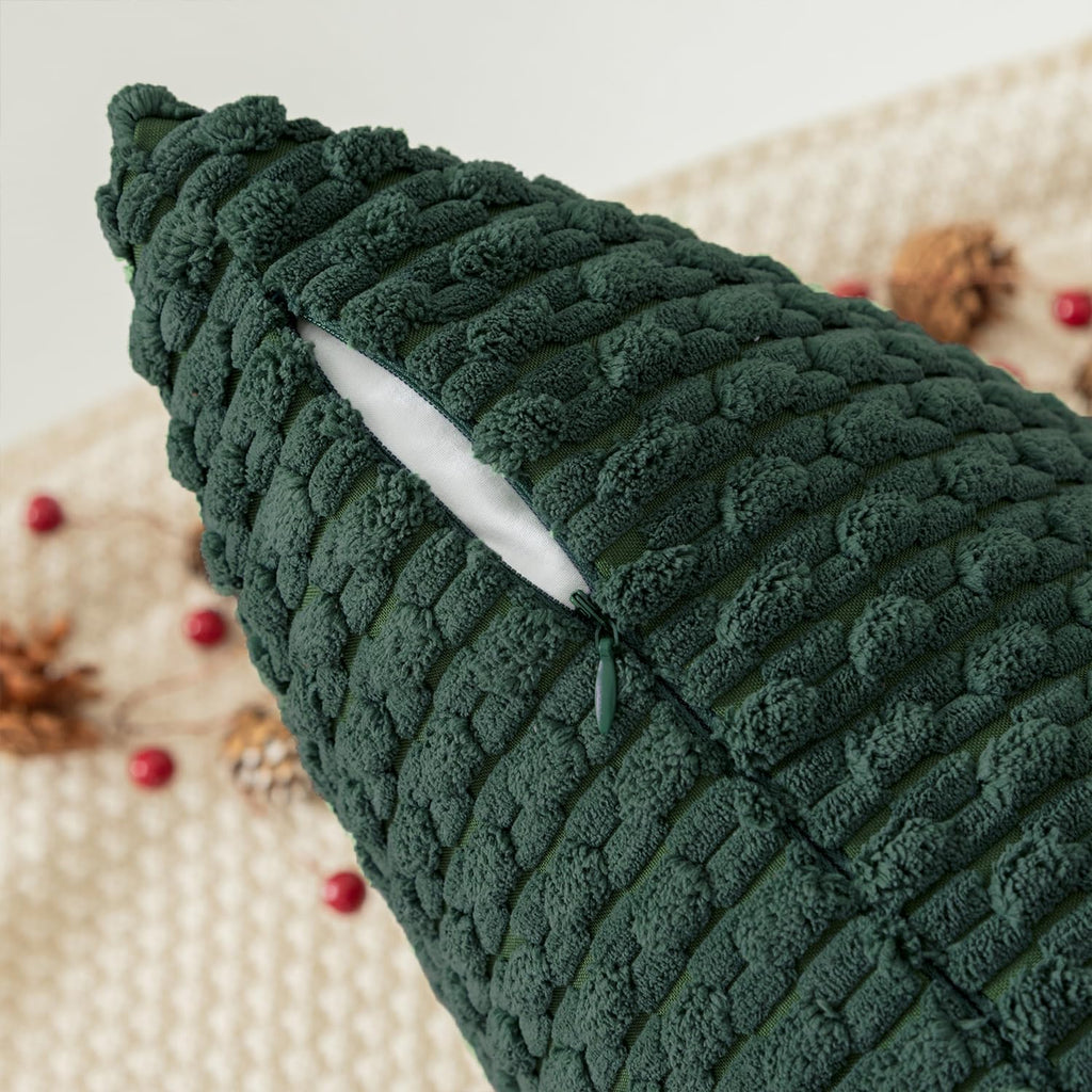 KevinTextile Kevin Textile 12x24 Inch Pillow Cover 1 Pack Boho Christmas Decorative Soft Striped Corduroy Lumbar Farmhouse Color Accent Rec…