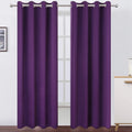 Lemomo Purple Blackout Curtains 52 x 84 Inch Length/Set of 2 Curtain Panels/Thermal Insulated Room Darkening Curtains for Bedroom 84 Inch s…