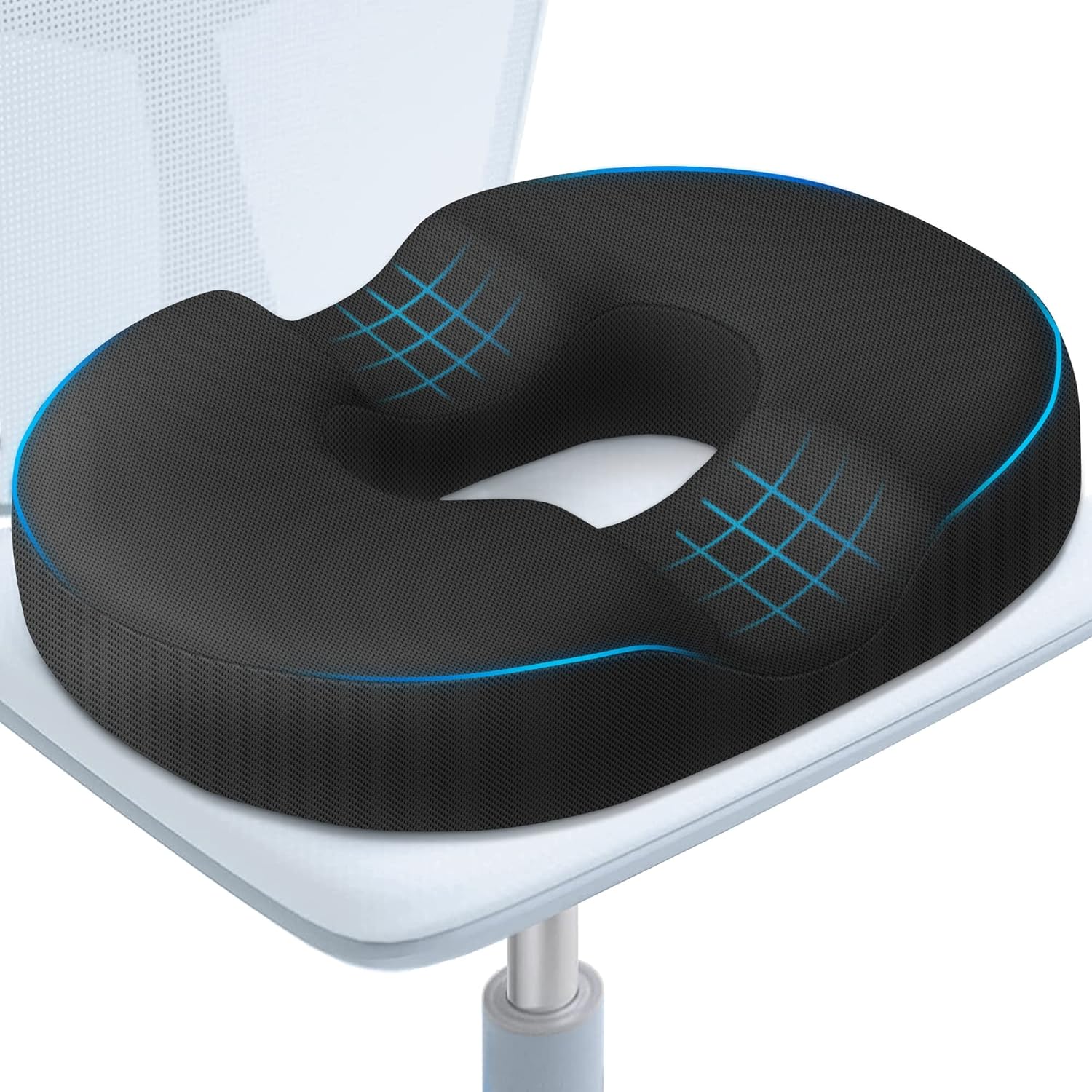 BlissTrends Donut Pillow Seat Cushion, Donut Chair Cushions for Postpartum Pregnancy & Hemorrhoids, Tailbone Cushion, Memory Foam Lifting C…