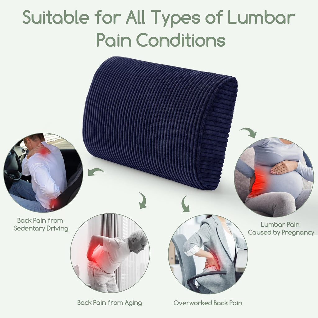 Higogogo Lumbar Support Pillow for Recliner Chair/Accent Chair/Couch, Large Memory Foam Back Support Cushion for Elderly, Recliner Cushions…