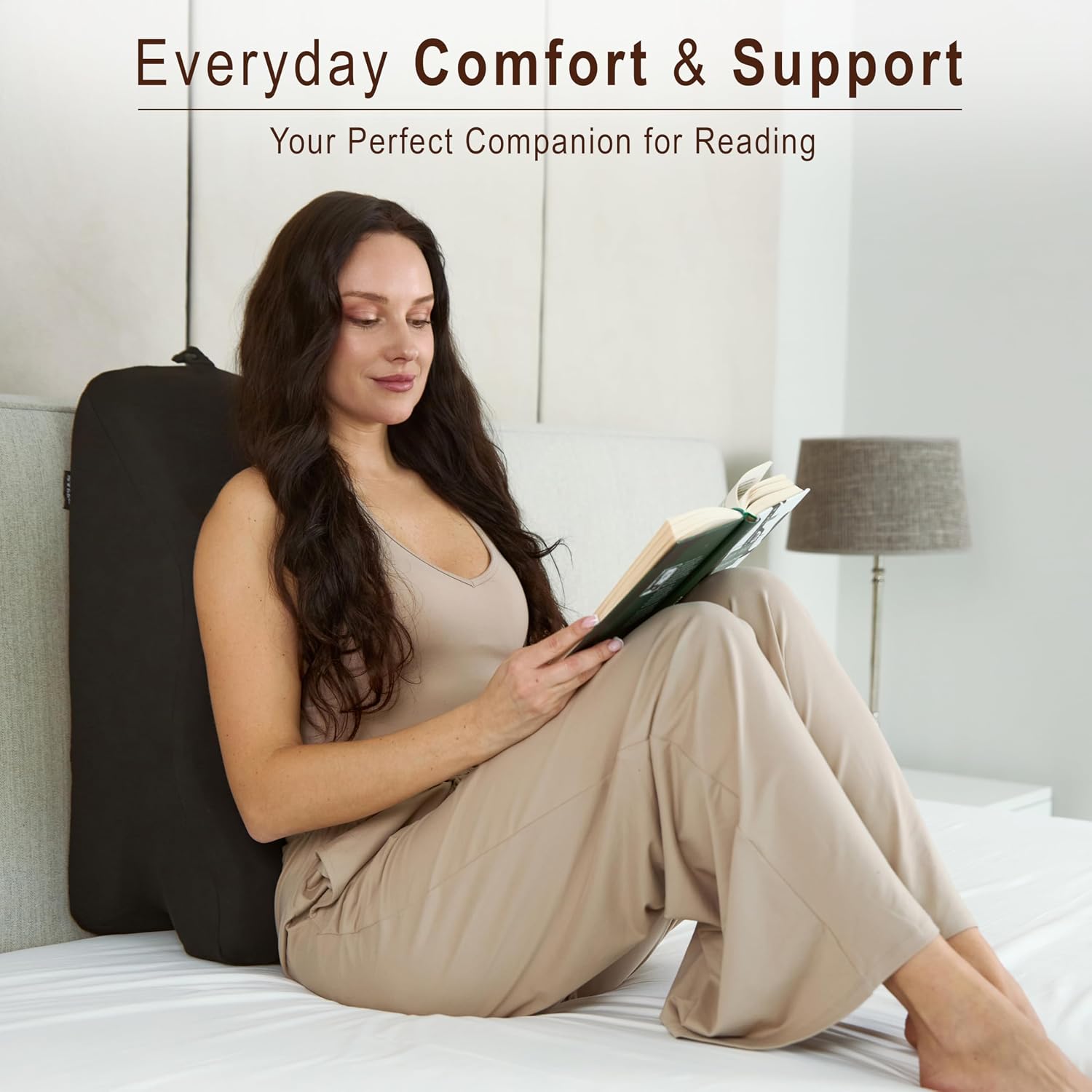 SYLLO Ergonomic Memory Foam Wedge Pillow | Multi-Functional 27° Angle Reading Pillow | Ideal Wedge Support for Back, Legs, Reading in Bed…