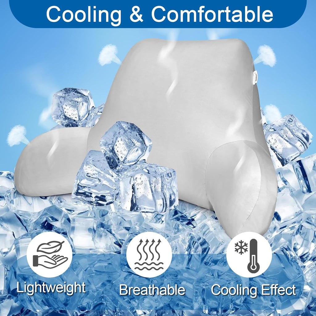 WelcometoZelimun Cooling Reading Pillow Cover with Large Back Opening, Soft Replacement Slipcover, Removable & Machine Washable