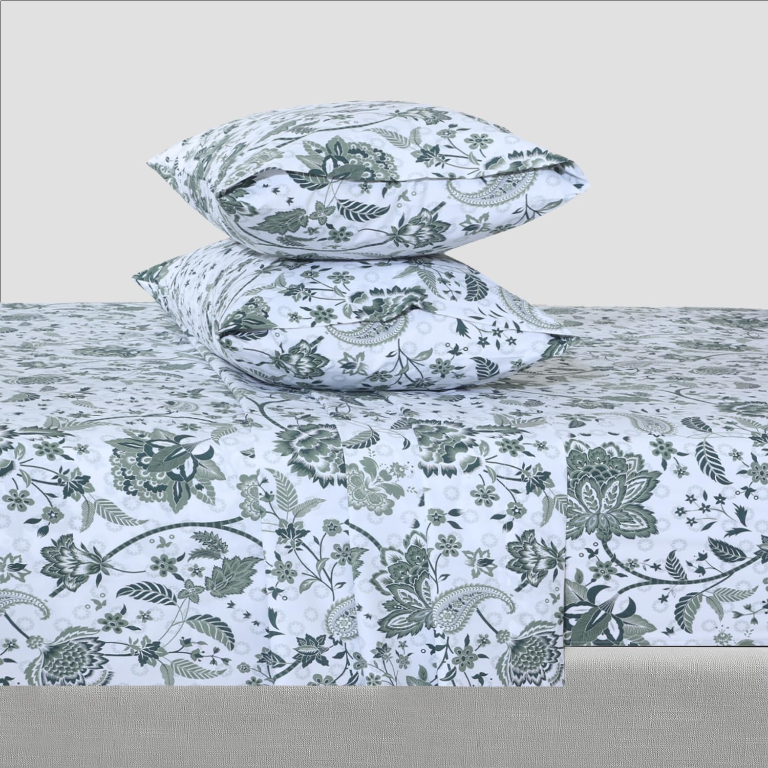 Featherstitchnewyork Feather & Stitch Softest 100% Cotton Sheets, 300 Thread Count Percale Weave Bedding, 16" Deep Pocket, Cooling Sheets,…