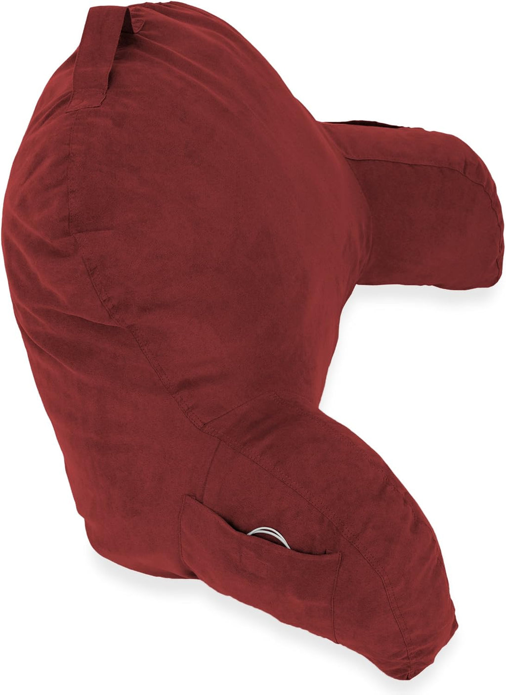 Deluxe Comfort Microsuede Bed Rest - Backrest Pillow with Arms - Bed Rest Pillow - Reading Bedrest Lounger - Sitting Support Pillow - Soft…