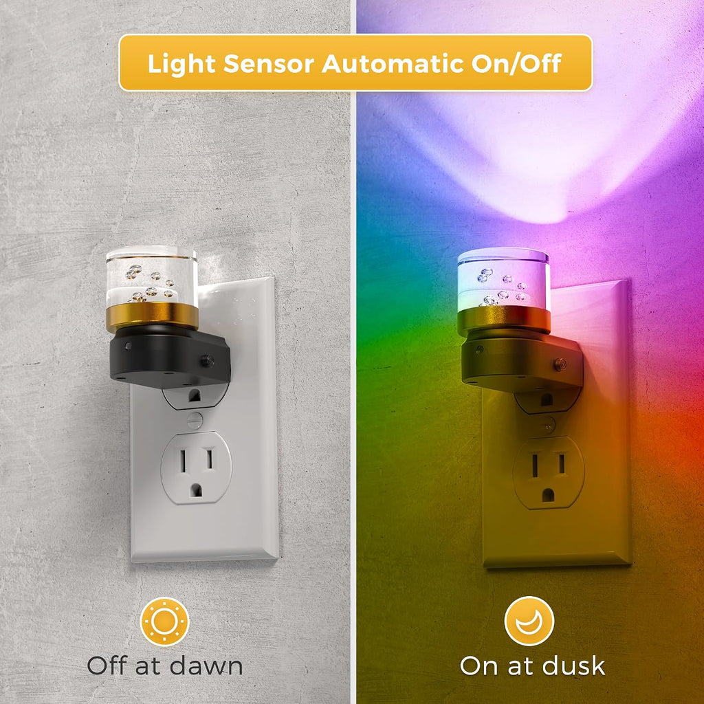 L LOHAS LED Night Light, Night Lights Plug into Wall, Color Changing Nursery Nightlight RGB with Dusk to Dawn Sensor, Nightlight Plug in…