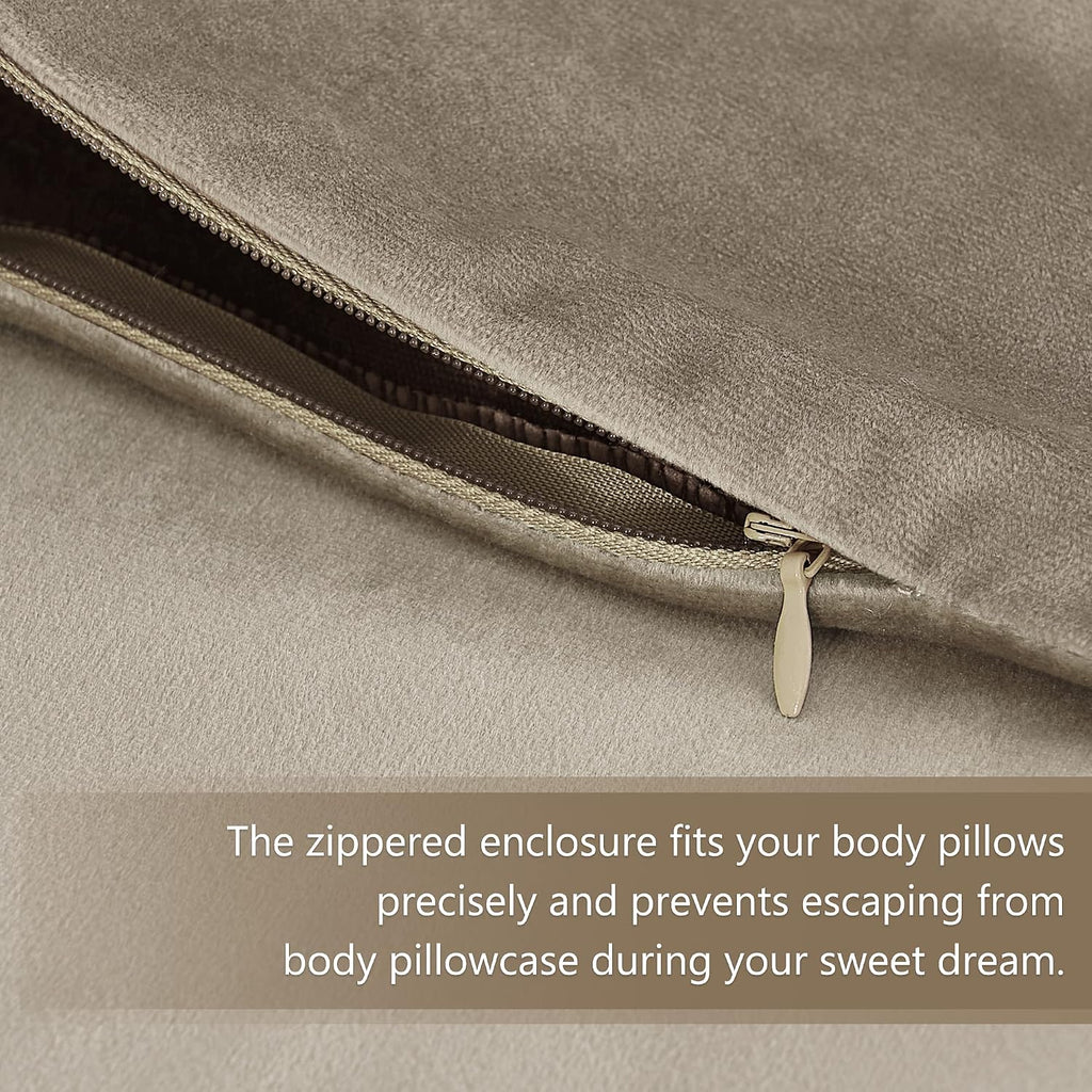 StangH Soft Velvet Pillowcase Bed Pillow Cover for Hair and Skin, Queen Size (Camel Beige, 20 x 30 inches) Set of 2, Luxury Warm Pillow Cov…