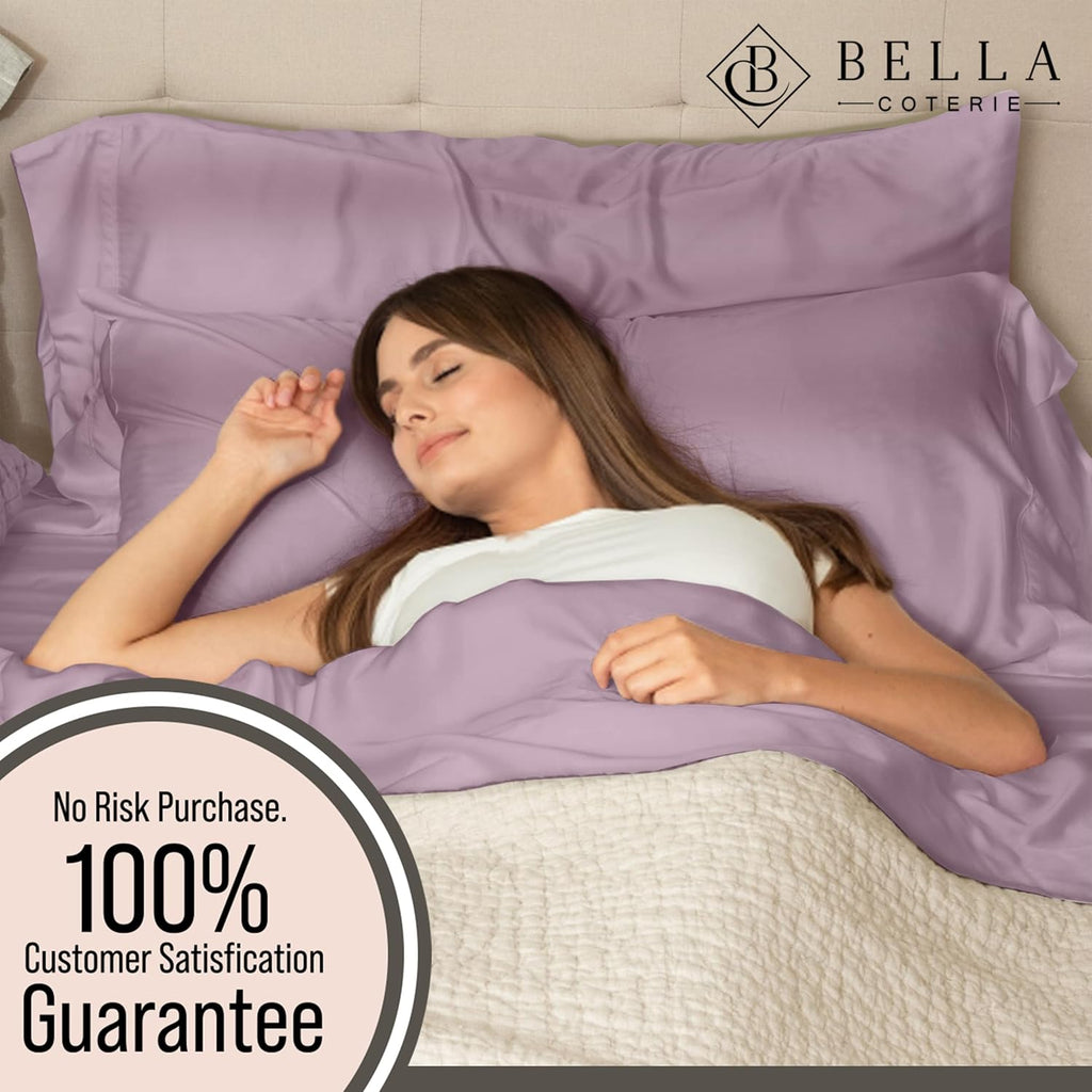 Bella Coterie 6 Piece Luxury Bamboo Viscose California King Size Sheet Set | 100% Organically Grown | Cooling for Hot Sleepers | 18" Deep…