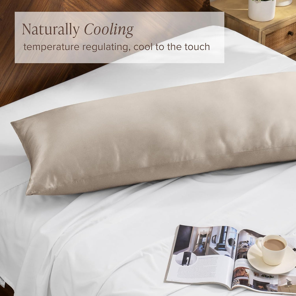 BareHome Bare Home 100% Rayon Made from Bamboo Luxury Body Size Cooling Pillowcase - Breathable - Easy Fit - Soft Bedding & Pillowcases (Bo…