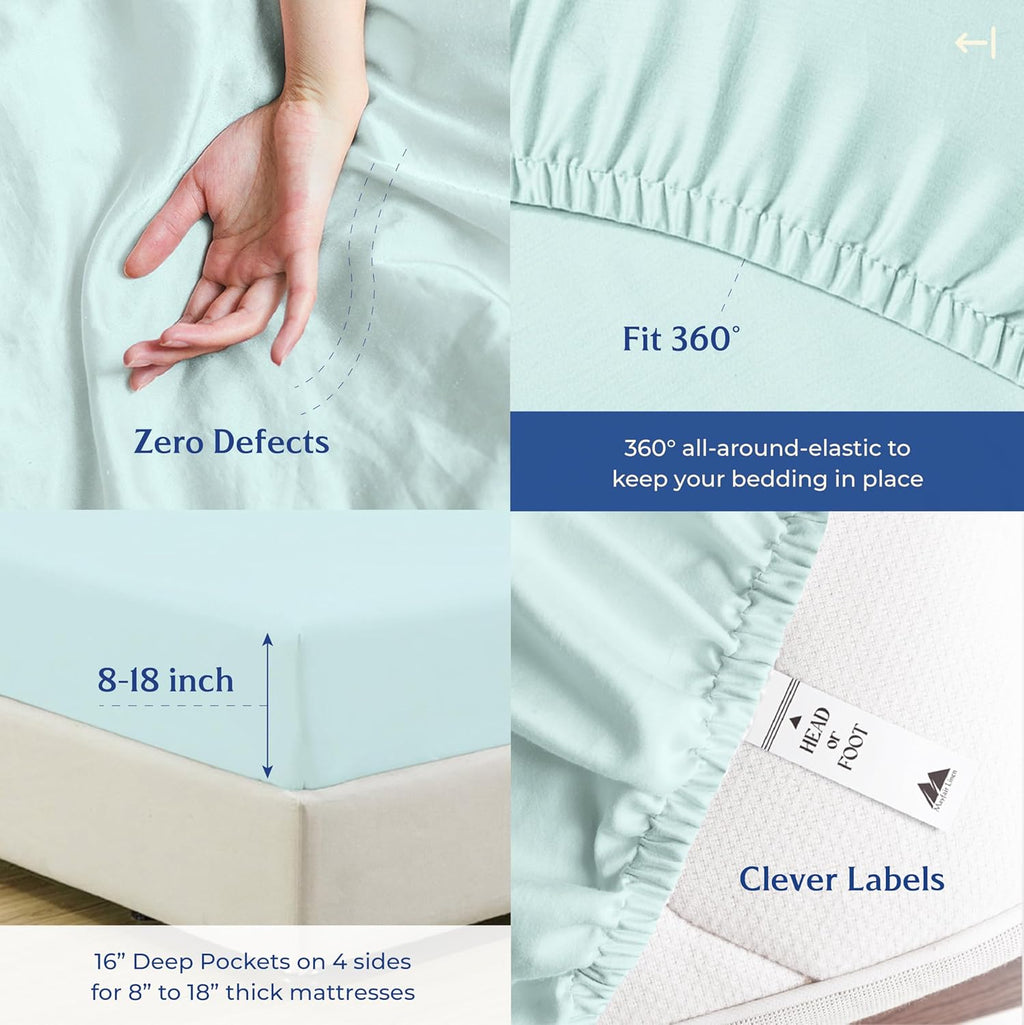 Mayfair Linen 100% Organic Cotton Sheets Full Size - 4 PC Organic Cotton Full Size Percale Weave Sheet Set, Soft, Cooling, Crisp &…