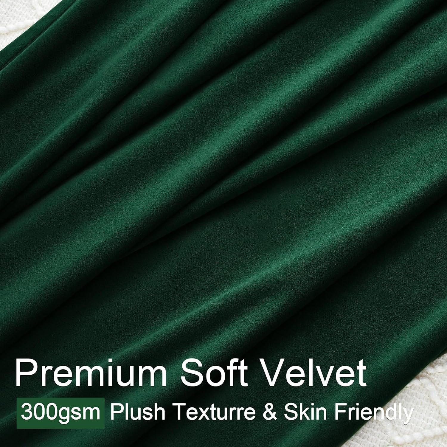 Drapenova 108 Inch Long Hunter Green Velvet Curtains for Living Room Bedroom Large Window Pinch Pleated Blackout Soundproof Cold Blo…