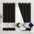NICETOWN Vintage Open Linen Weave Flax Thermal Curtains, 100% Blackout Curtains 48 inches Long for Dining Room, Soundproof Window…