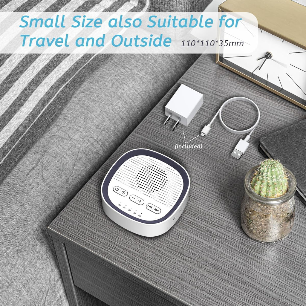 Sleep White Noise Sound Machines with 30 Soothing Sounds 3.5 mm Headphone Jack 5 Timer Settings 32 Precise Volume Memory Function Compact…
