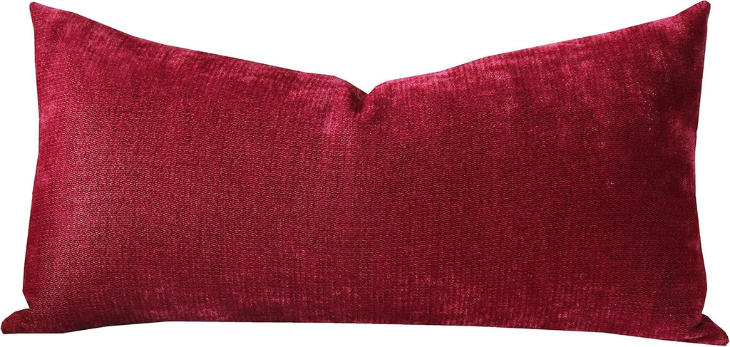 Slow Cow Chenille Rectangular Pillow Cover Pillowcase Decorative Lumbar Throw Pillow Cover for Couch Sofa 12 x 24 Inches