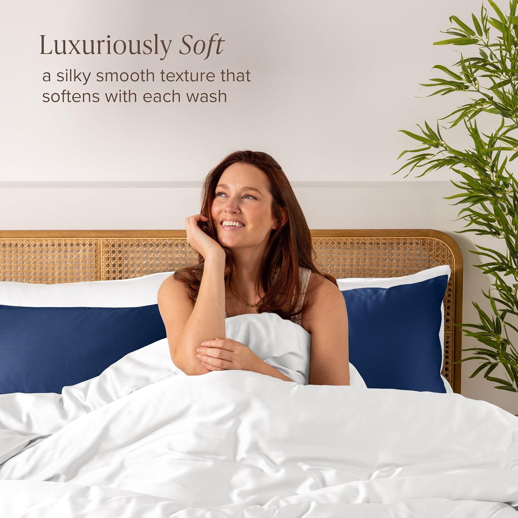 BareHome Bare Home 100% Rayon Made from Bamboo Luxury Body Size Cooling Pillowcase - Breathable - Easy Fit - Soft Bedding & Pillowcases (Bo…