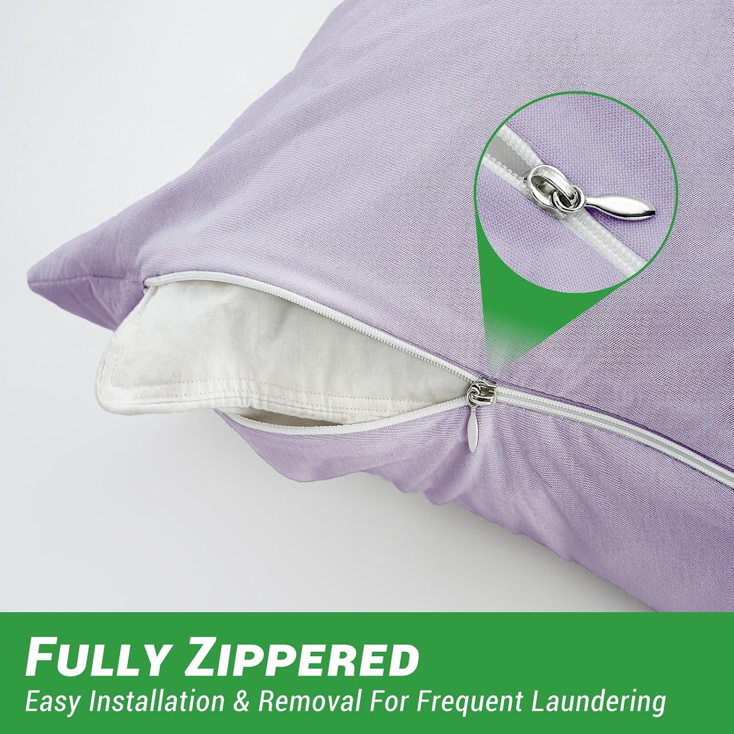 Gogreen Bamboo Rayon Waterproof Pillow Protector, Breathable Pillow Cover, Cooling Pillow Case Protector with Zipper, Super Soft Pillow Cas…