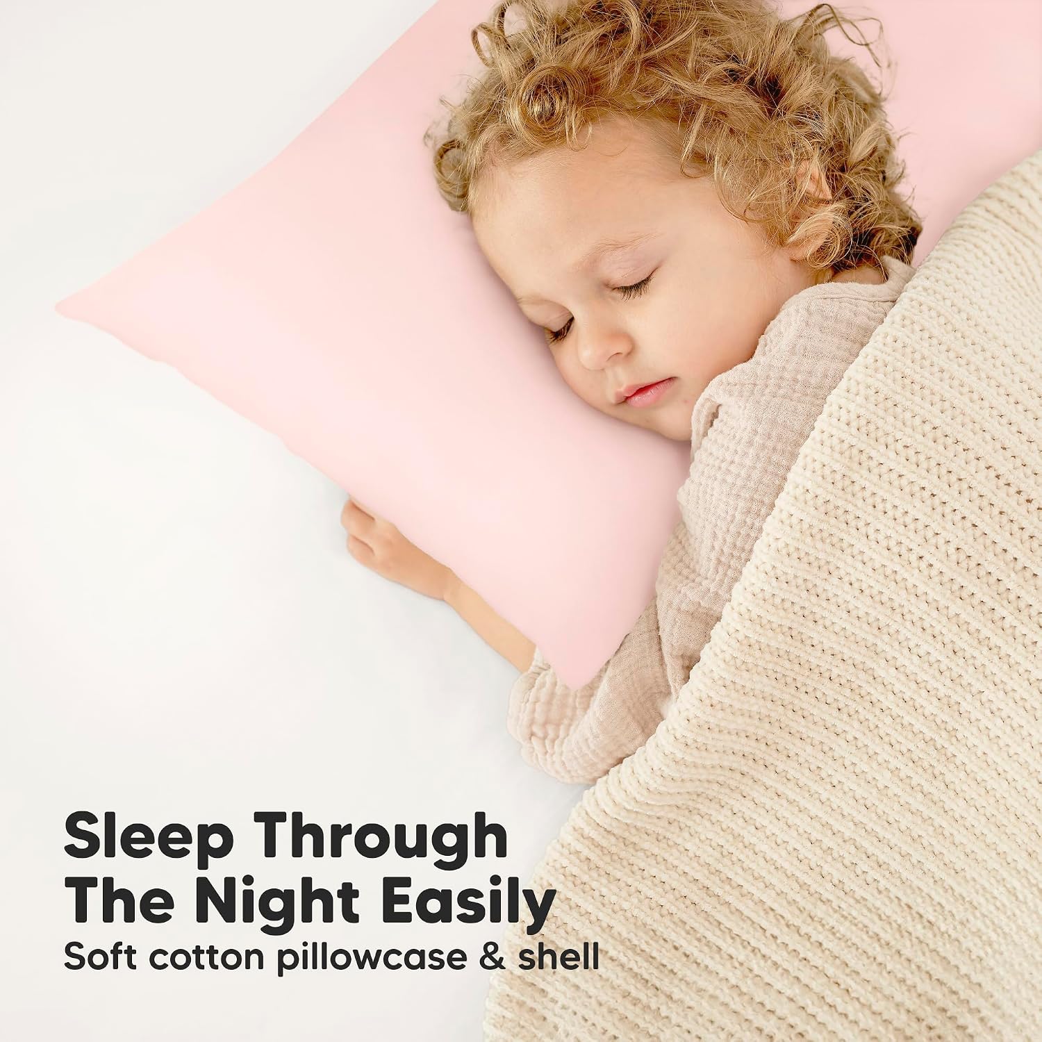 KeaBabies Toddler Pillow with Pillowcase, Jumbo 14X20 - Soft Organic Cotton Toddler Pillows for Sleeping - Machine Washable - Perfect for…