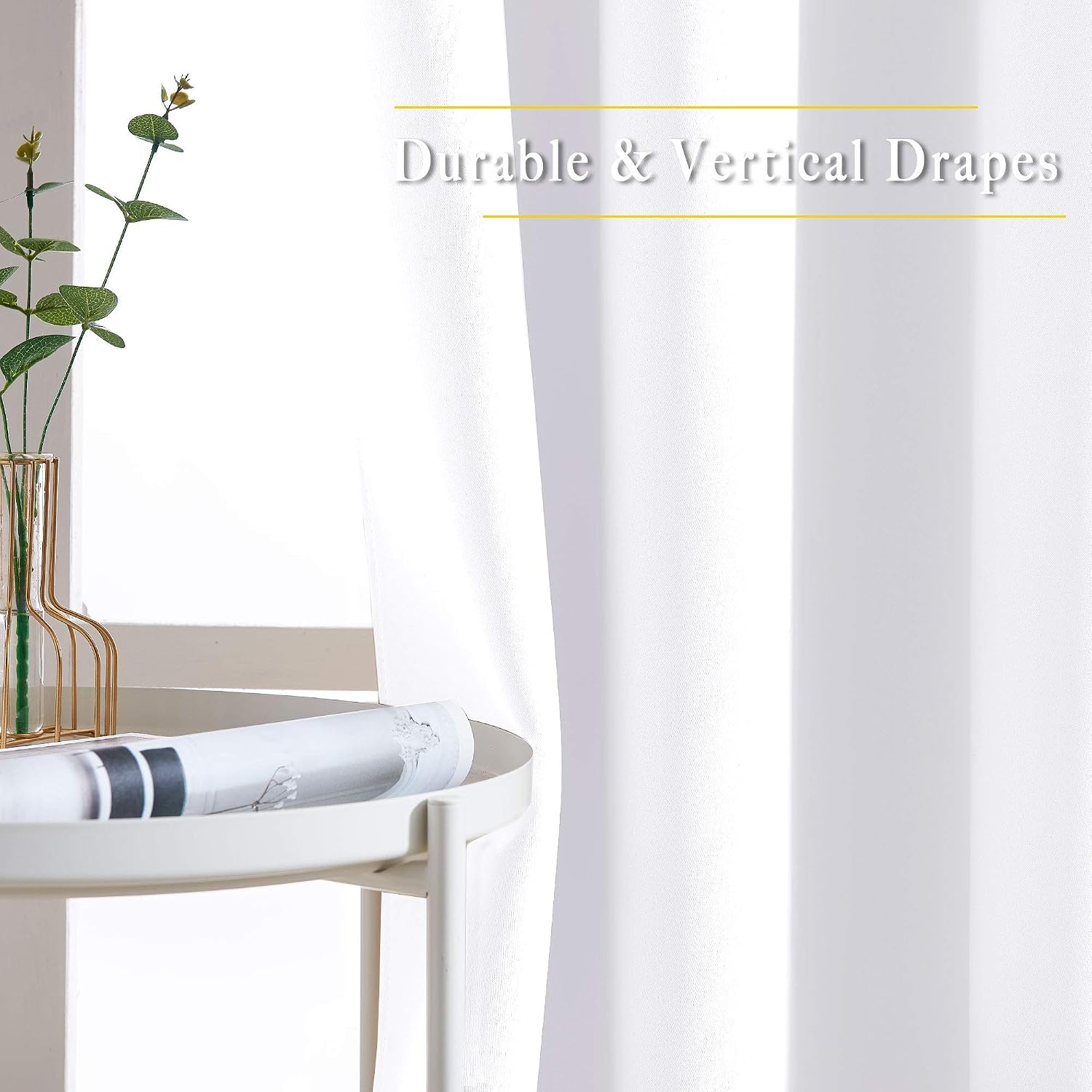 NICETOWN White Room Darkening Curtain Panels - Tripe Weave Thermal Insulated Grommet Room Darkening Window Draperies and Curtains for…