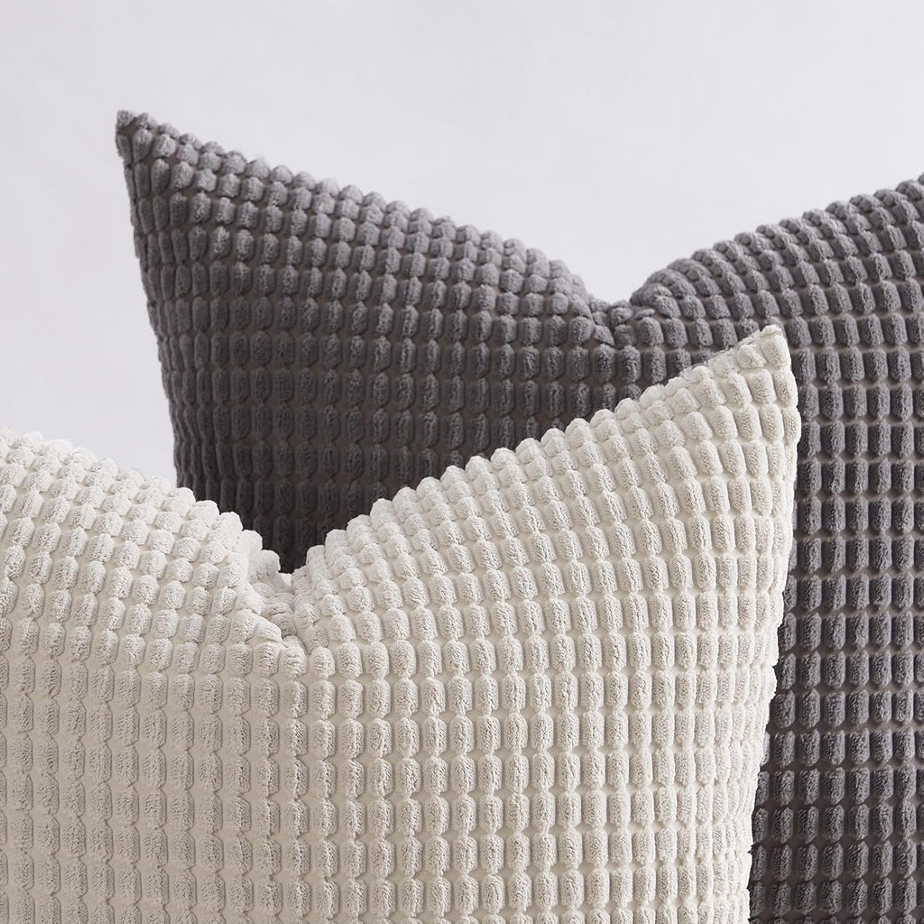Topfinel 4 Packs Grey Decorative Throw Pillow Covers 26x26 Inch for Living Room Couch Bed Sofa, Boho Western Farmhouse Home Decor, Square S…