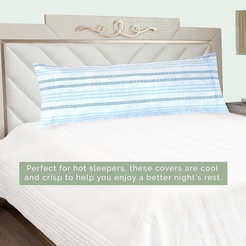 Elegantcomfort Elegant Comfort Ultra Soft 1-Piece Set Striped Print Pillowcases - 1500 Hotel Quality Microfiber, Soft and Smooth Hidden Zip…