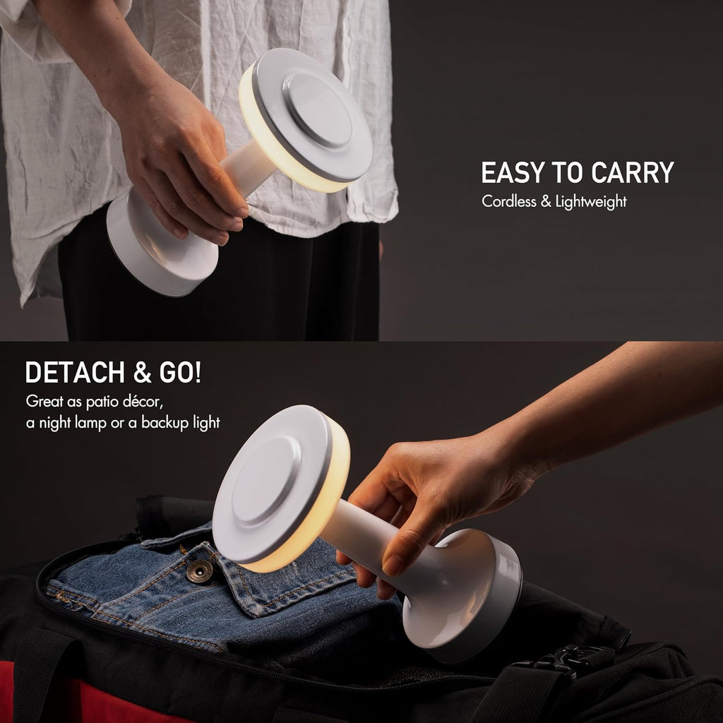 O’Bright Portable LED Table Lamp with Touch Sensor, 3-Levels Brightness, Rechargeable Battery Up to 48 Hours Usage, Night Light for Kids…