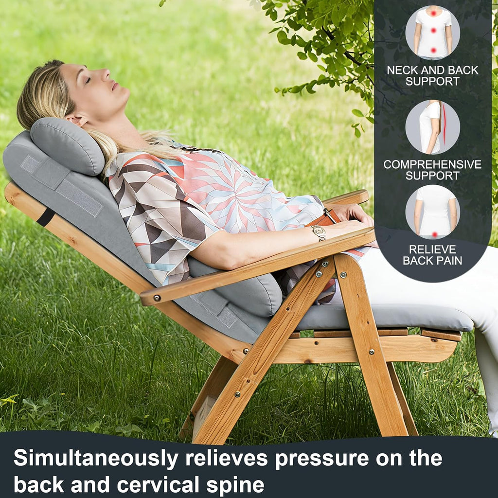 2-in-1 Neck & Lumbar Support Pillow with Adjustable Height and Ergonomic backrest Design, Suitable for recliners, Sofas, high-Back…