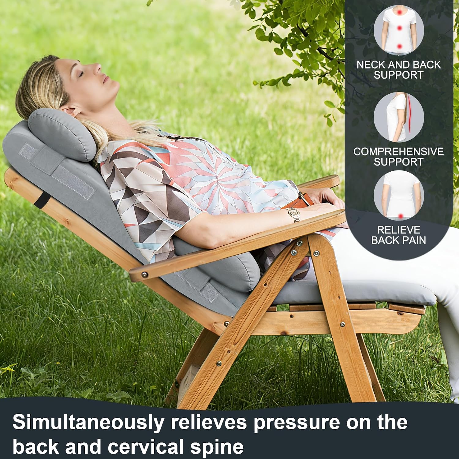 2-in-1 Neck & Lumbar Support Pillow with Adjustable Height and Ergonomic backrest Design, Suitable for recliners, Sofas, high-Back…