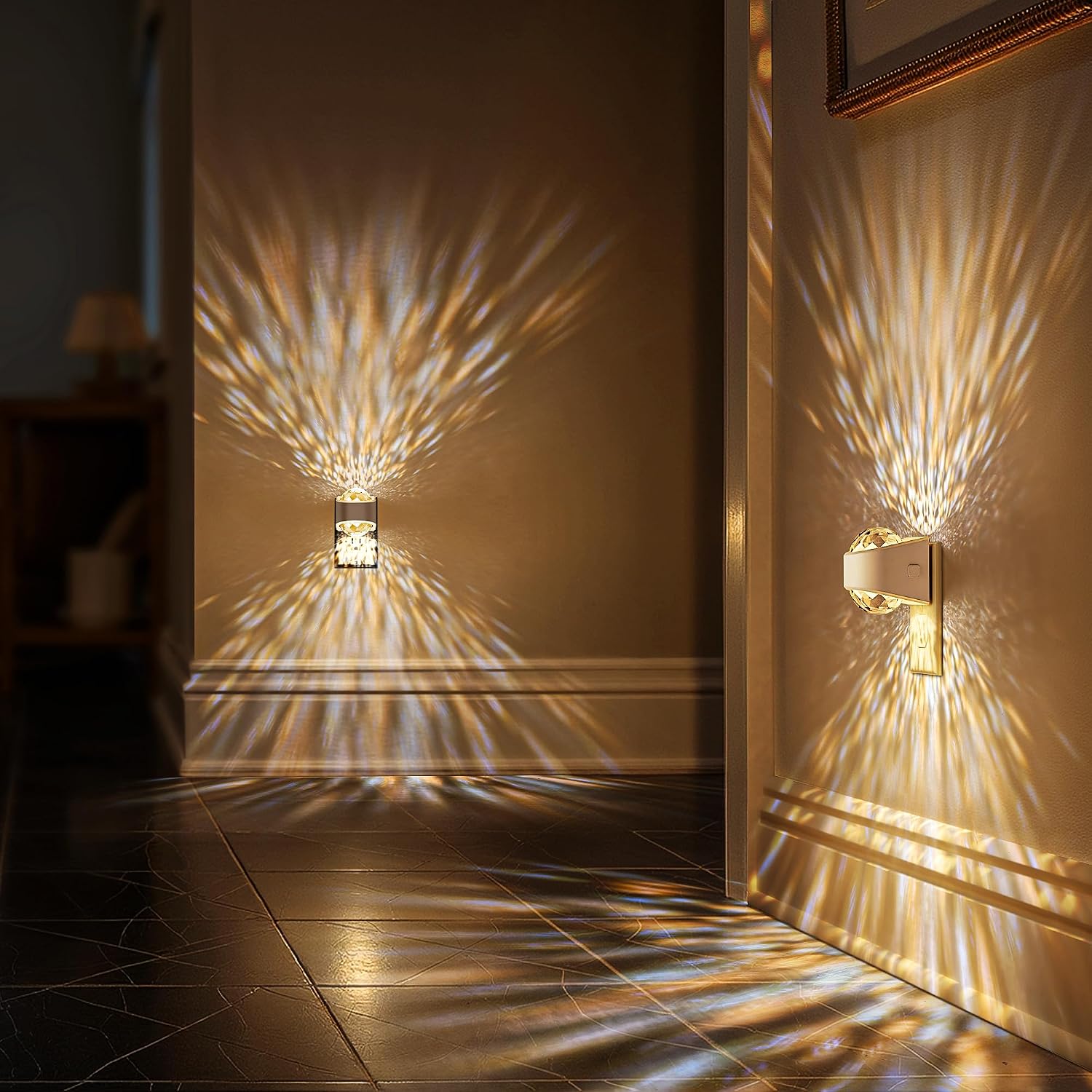 Briignite Night Light, Night Lights Plug into Wall, LED Projector Night Light, Soft White, Dimmable Brightness Dusk to Dawn Nightlight…